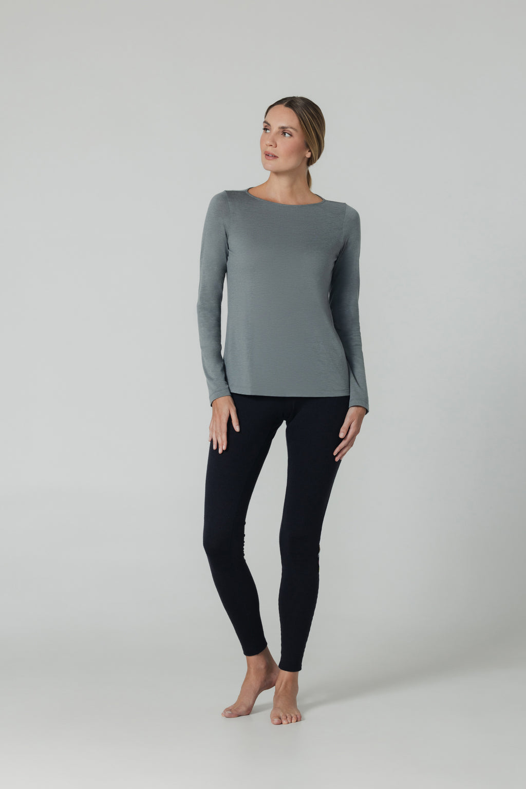 Women's Halo Long Sleeve Crew - Riverstone