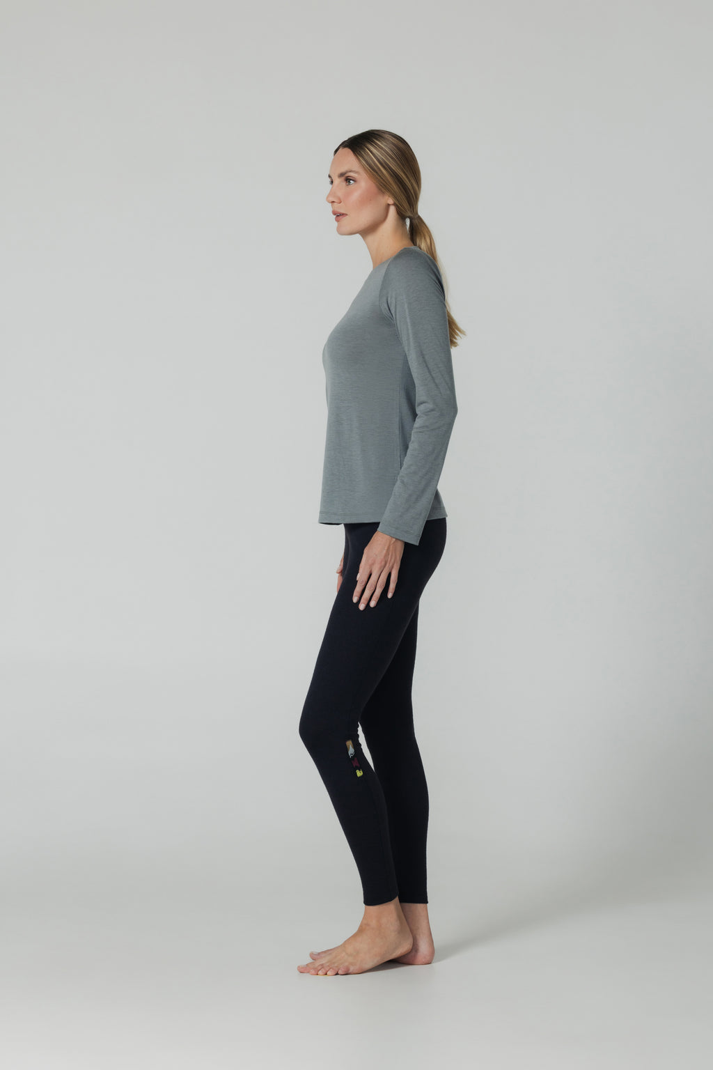 Women's Halo Long Sleeve Crew - Riverstone