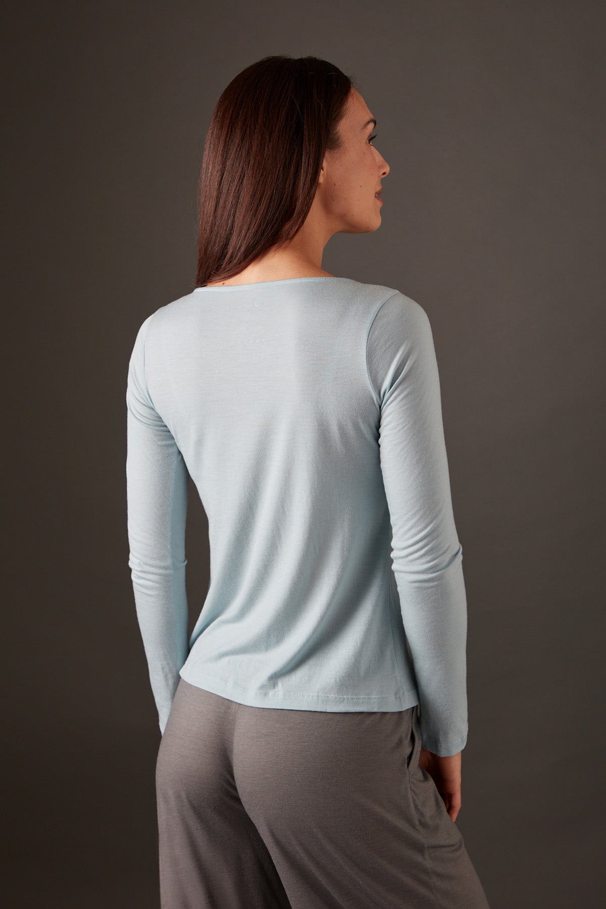 Women’s Halo Long Sleeve Boat Neck - Glacier Blue