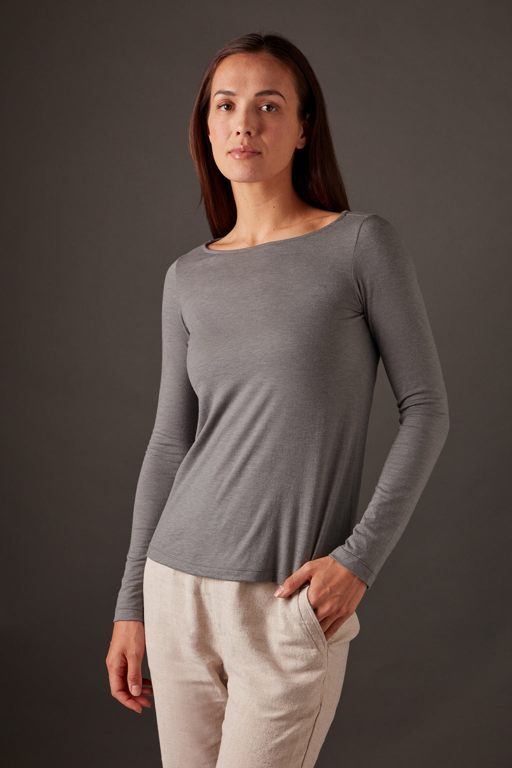 Women’s Halo Long Sleeve Boat Neck - 3 pack Riverstone