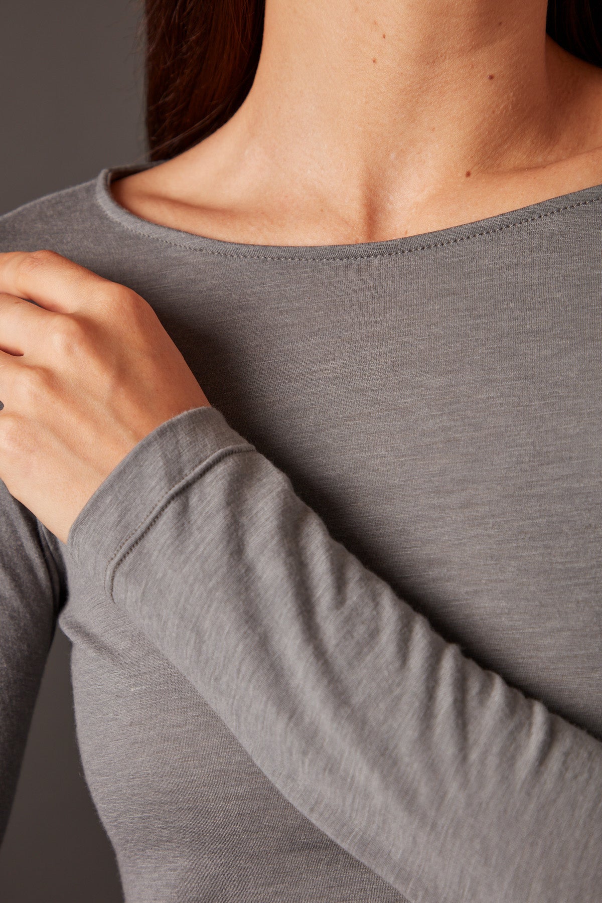 Women’s Halo Long Sleeve Boat Neck - Riverstone