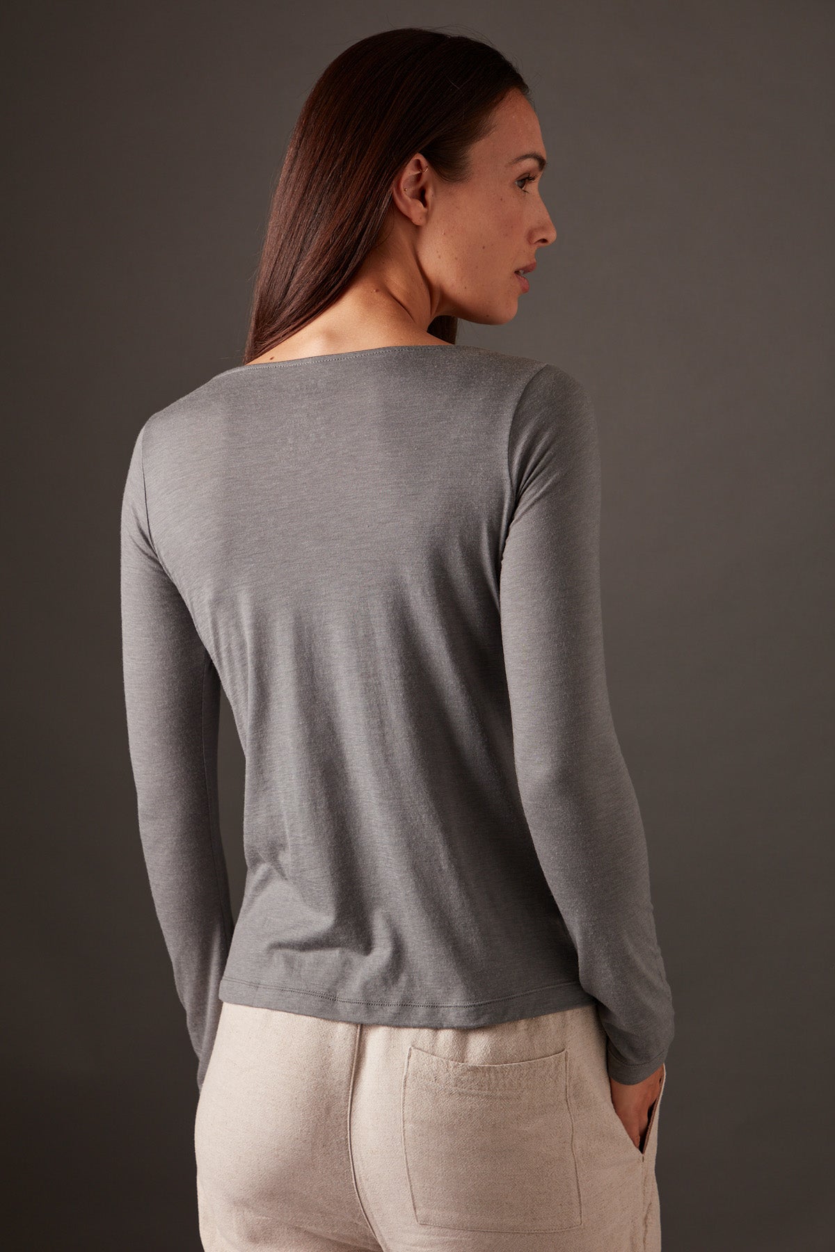 Women’s Halo Long Sleeve Boat Neck - Riverstone