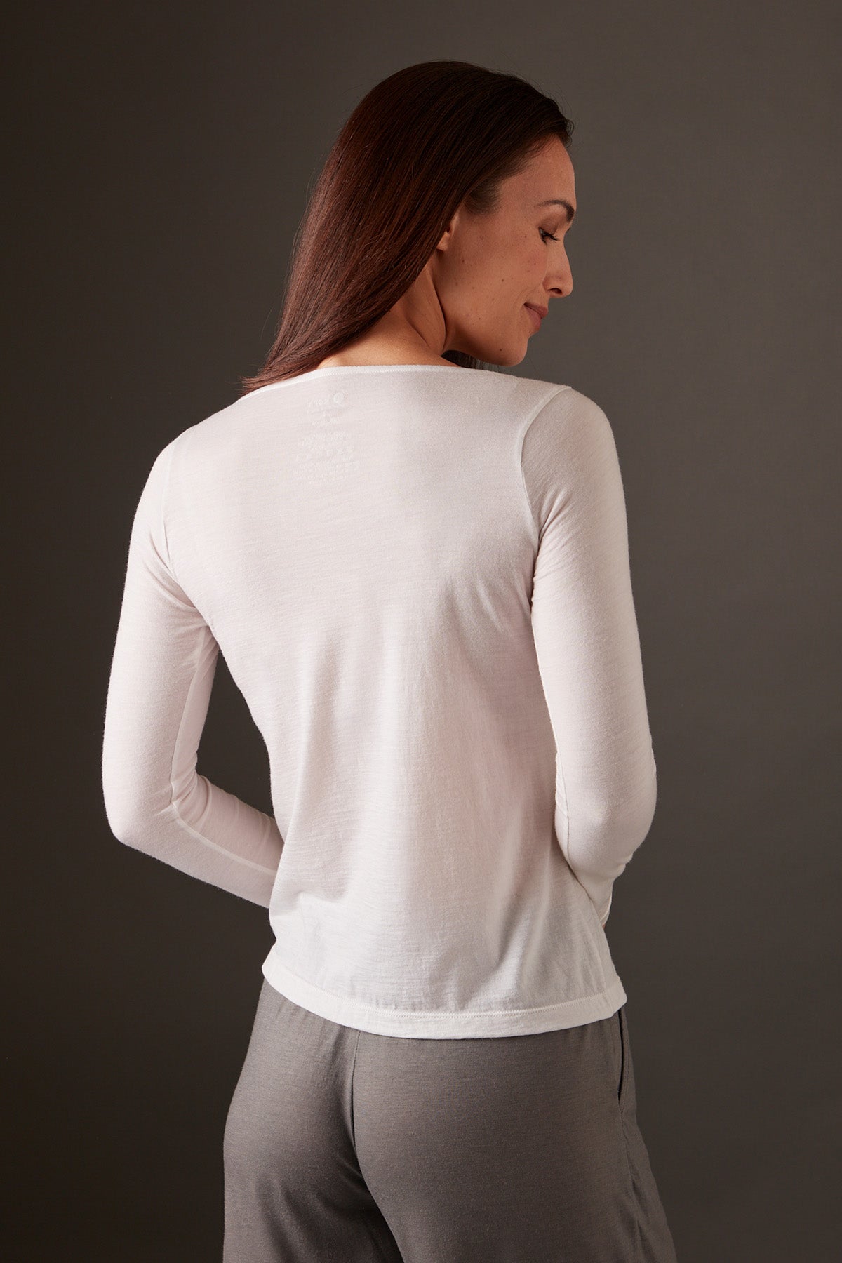 Women’s Halo Long Sleeve Boat Neck - Summit White