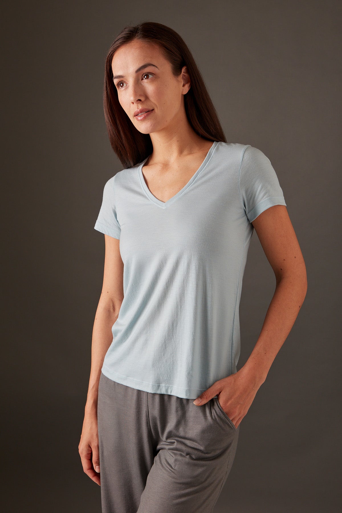 Women’s Halo Short Sleeve V-Neck - Glacier Blue
