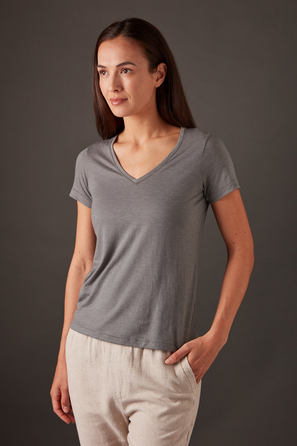 Women’s Halo Short Sleeve V-Neck - Riverstone