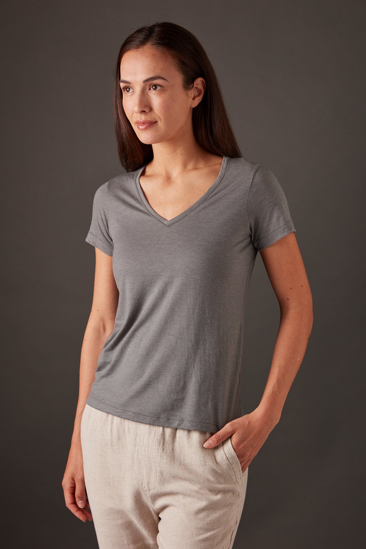 Women’s Halo Short Sleeve V-Neck - Riverstone