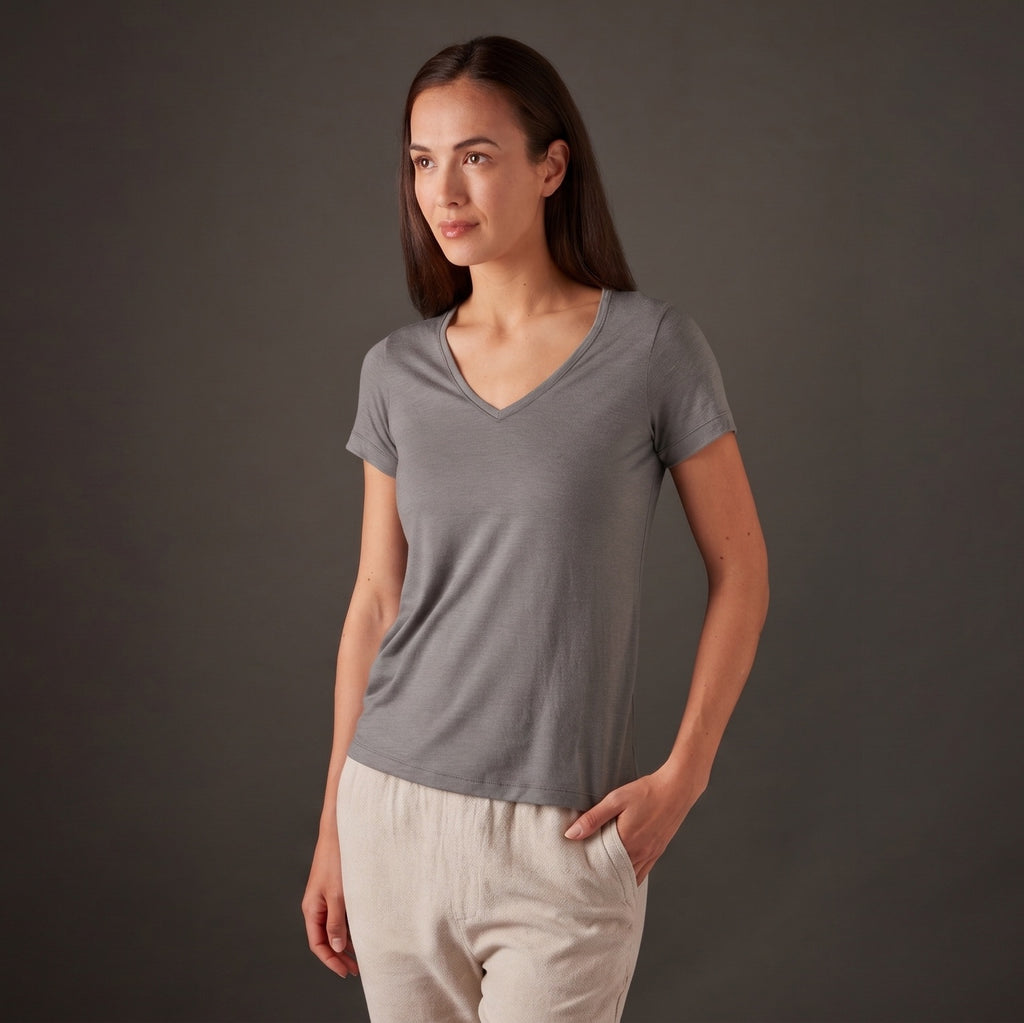 Women’s Halo Short Sleeve V-Neck - Riverstone