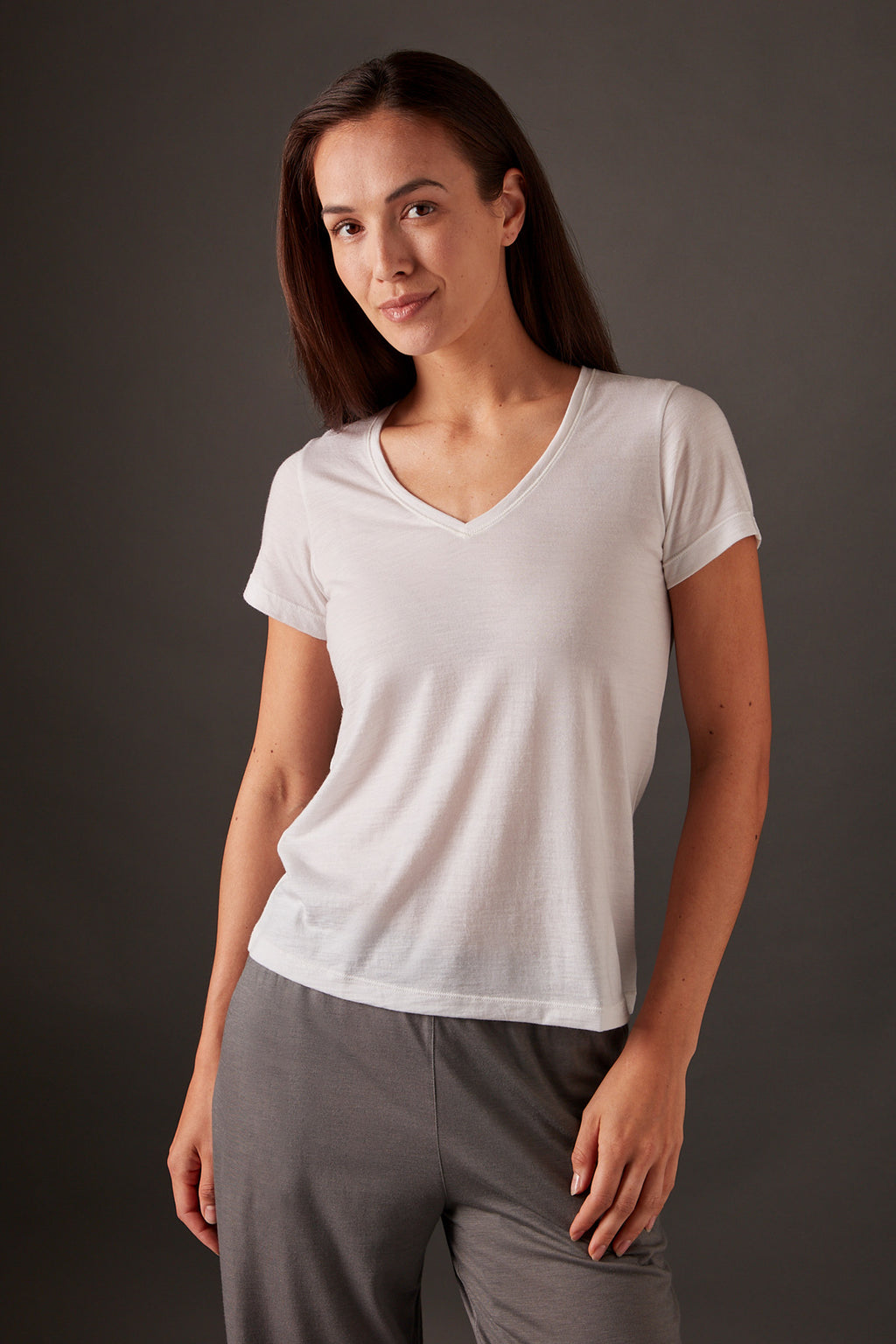 Women’s Halo Short Sleeve V-Neck - Summit White