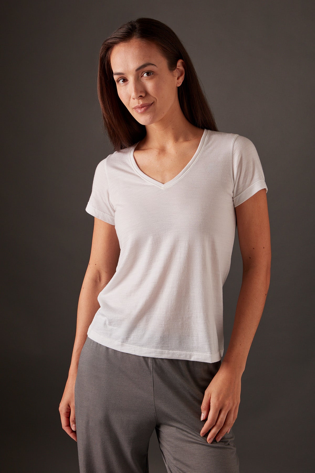 Women’s Halo Short Sleeve V-Neck - Summit White