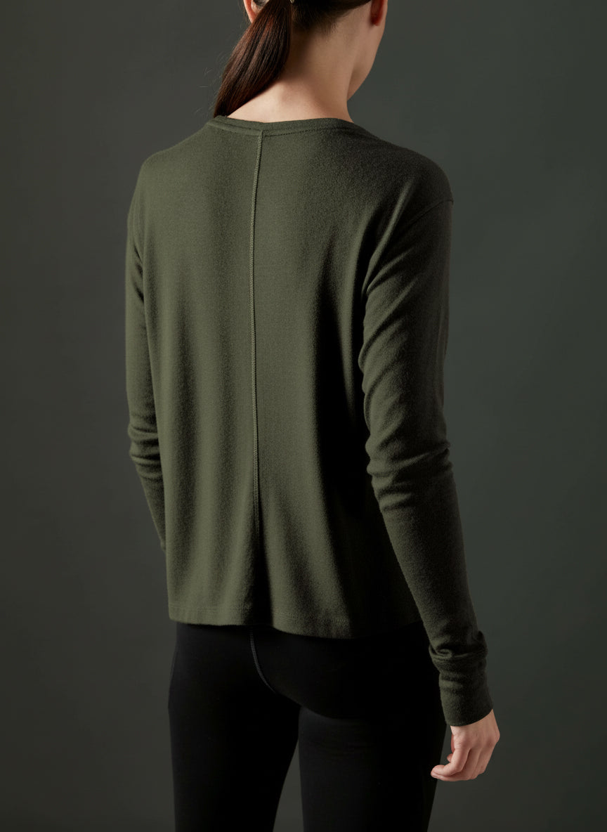 Women's Liberty Casual Crew - Deep Forest Green