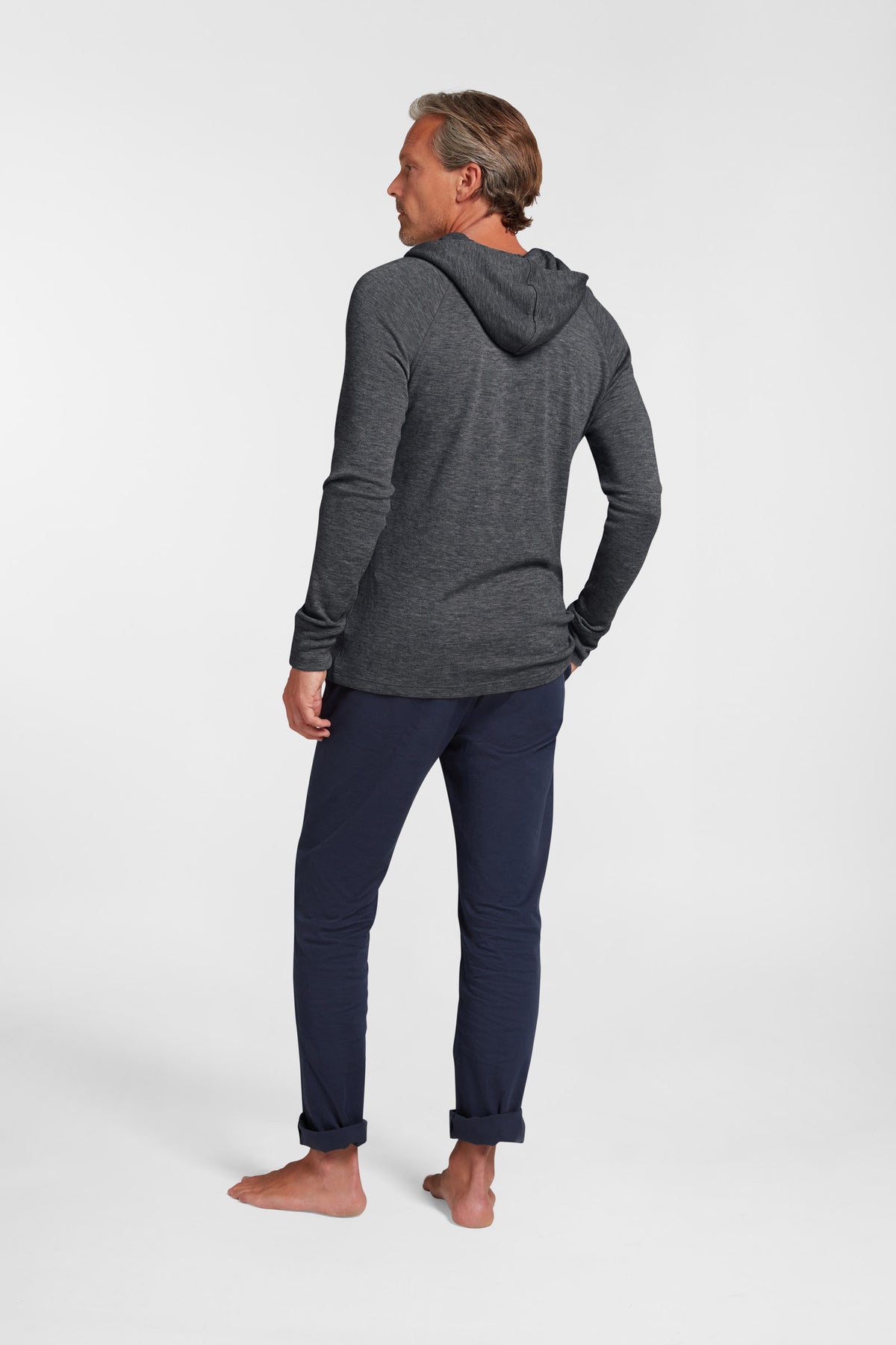 Men's Liberty Yak Wool Zip Hoodie - Slate