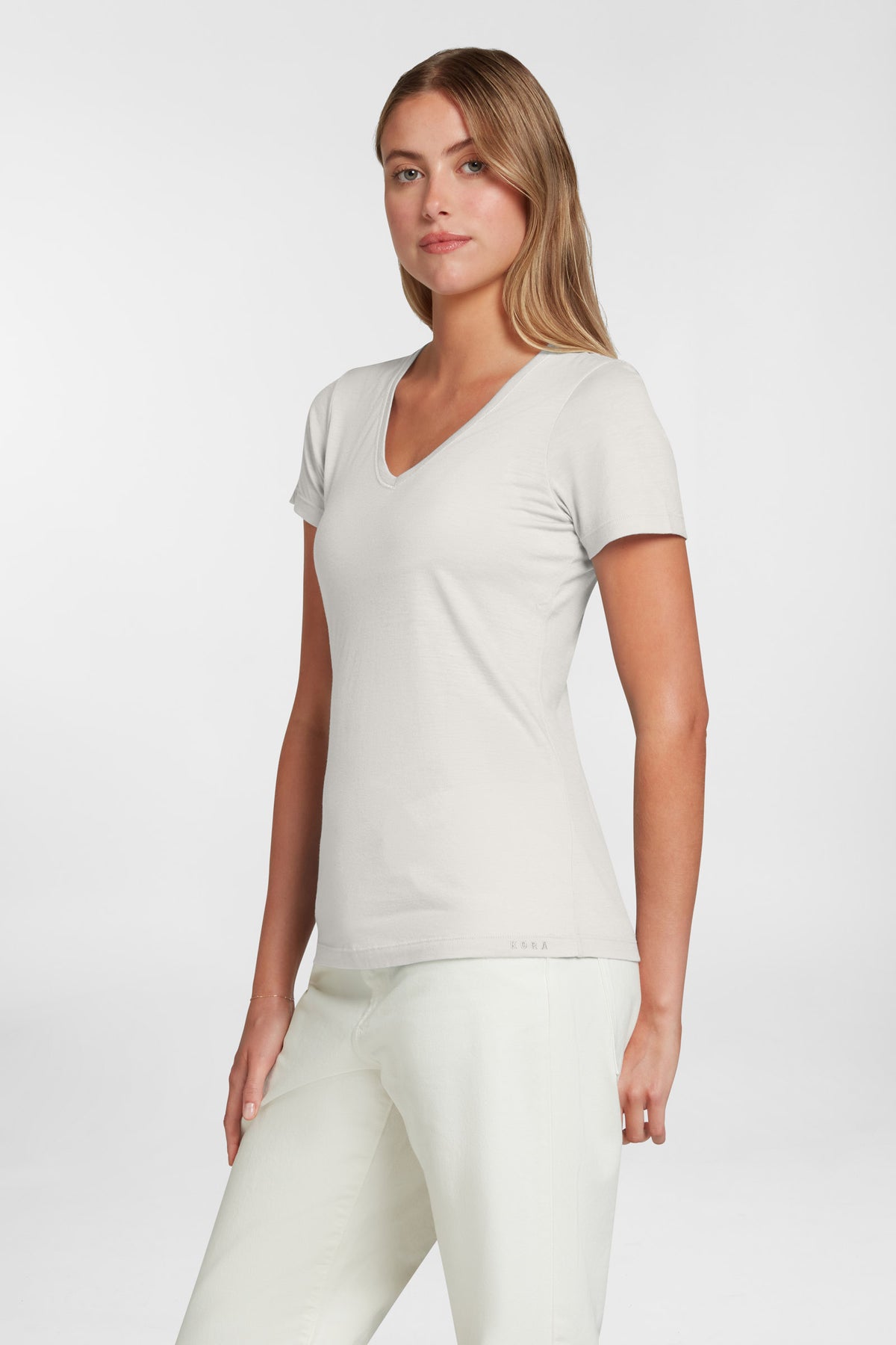 Women's Halo Short Sleeve V-Neck - Summit White