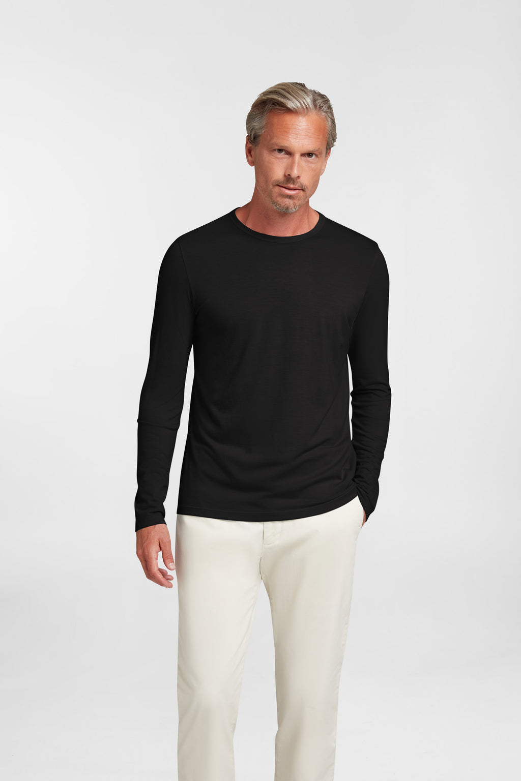 Men's Halo Long Sleeve Crew - Black