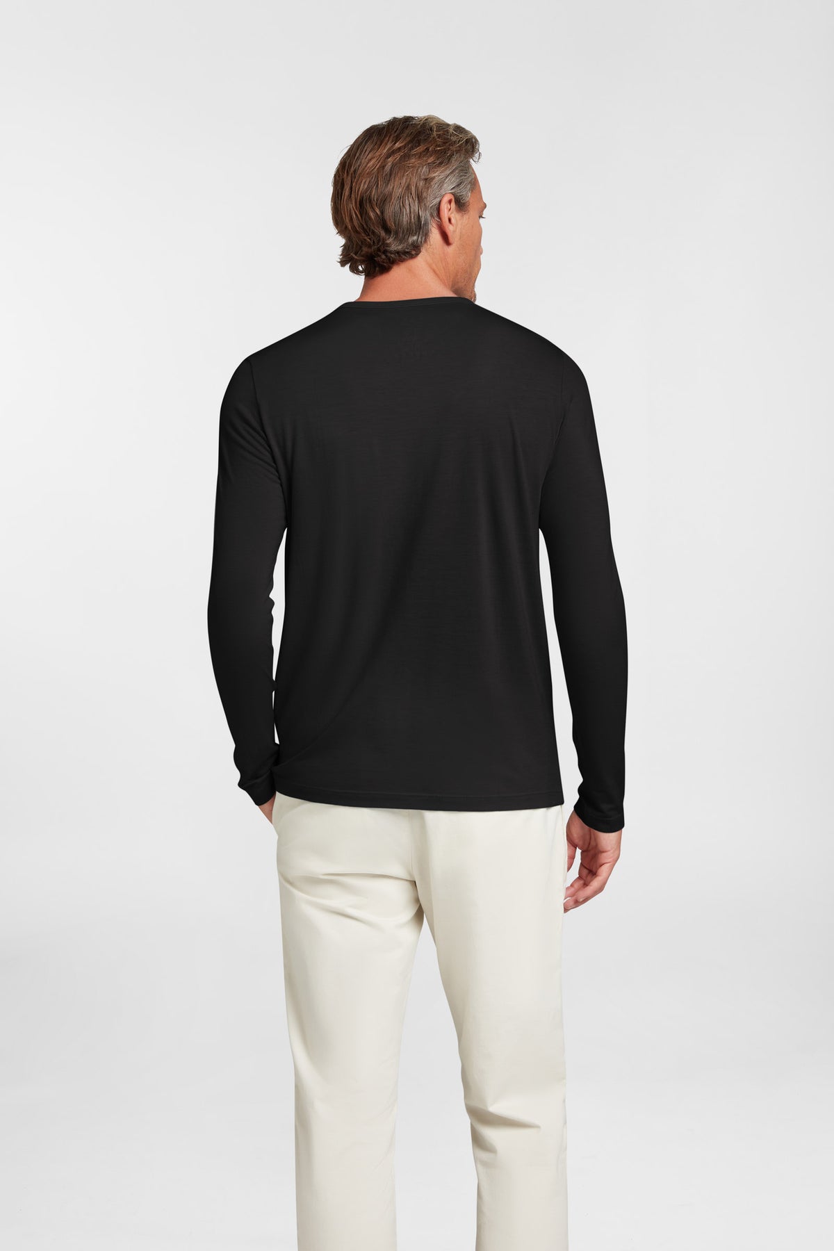 Men's Halo Long Sleeve Crew - Black