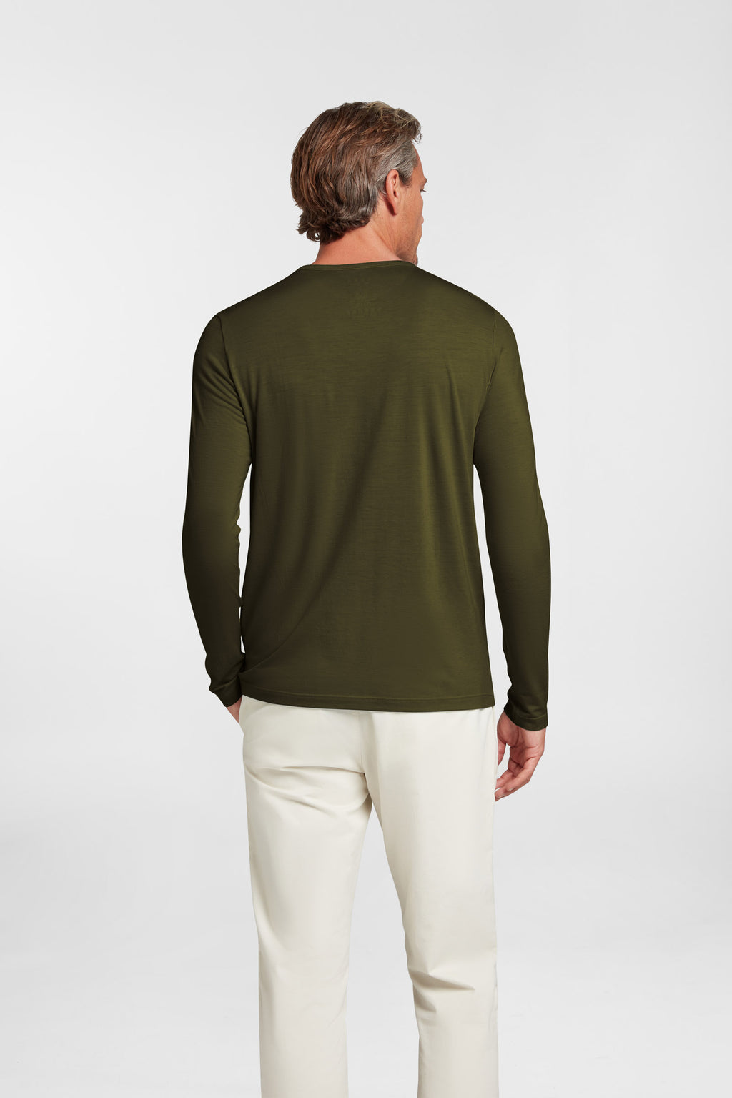 Men's Halo Long Sleeve Crew - Military
