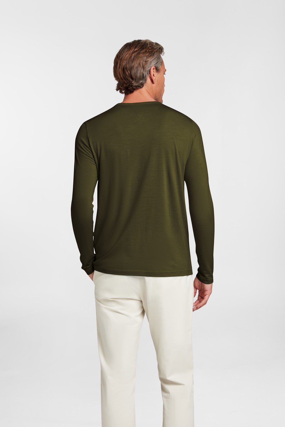 Men's Halo Long Sleeve Crew - Military