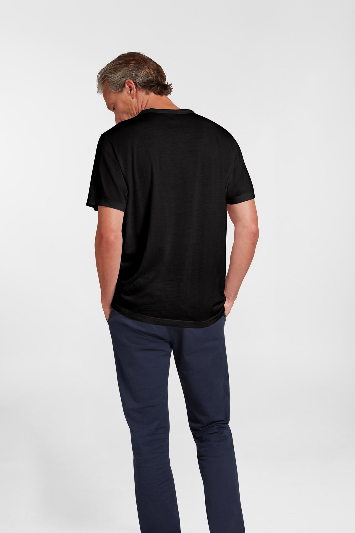 Men's Halo Short Sleeve Casual Crew - Black