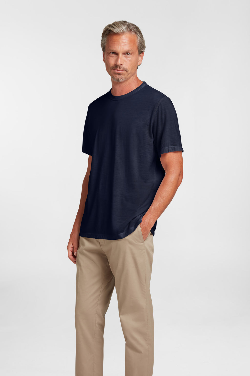 Men's Halo Short Sleeve Casual Crew - Navy Blue