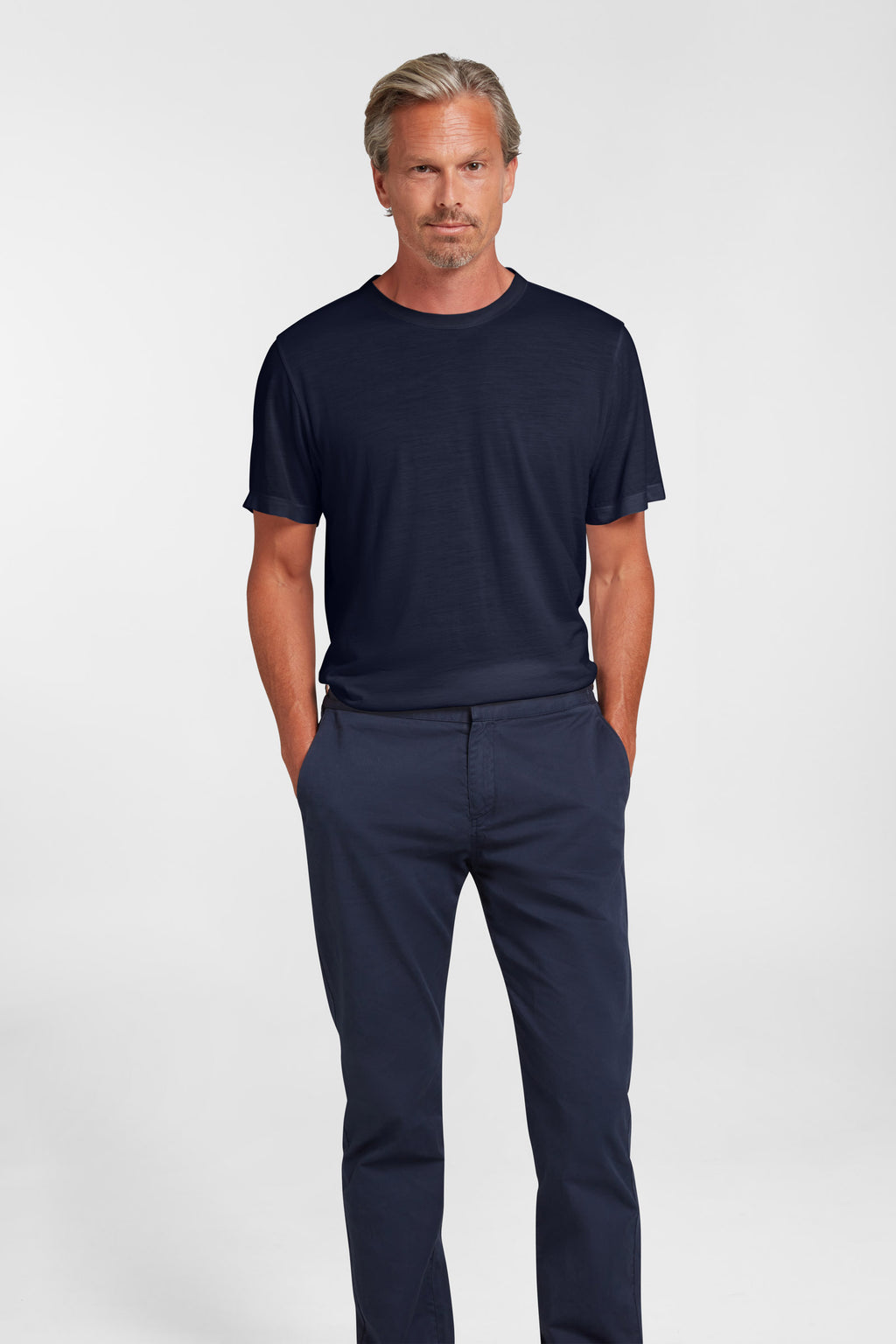 Men's Halo Short Sleeve Casual Crew - Navy Blue
