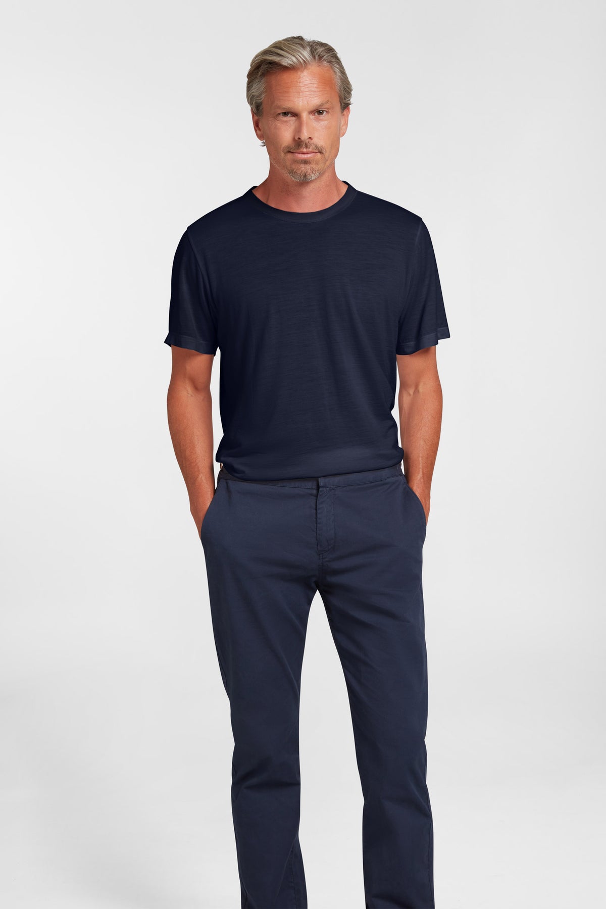 Men's Halo Short Sleeve Casual Crew - Navy Blue