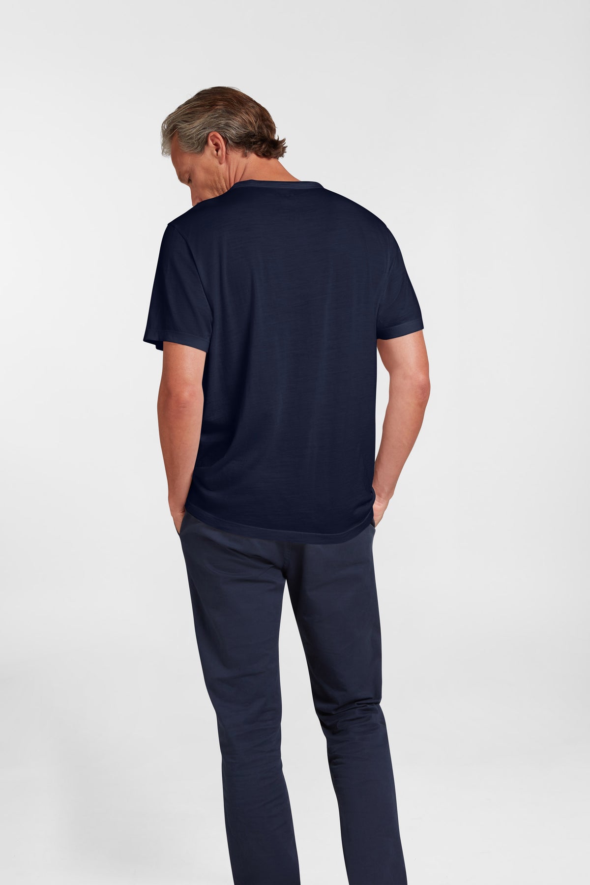 Men's Halo Short Sleeve Casual Crew - Navy Blue