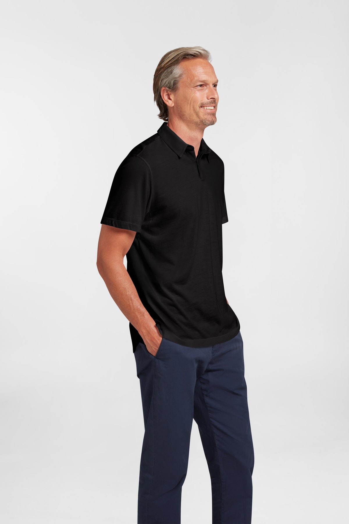 Men's Halo Short Sleeve Polo - Black