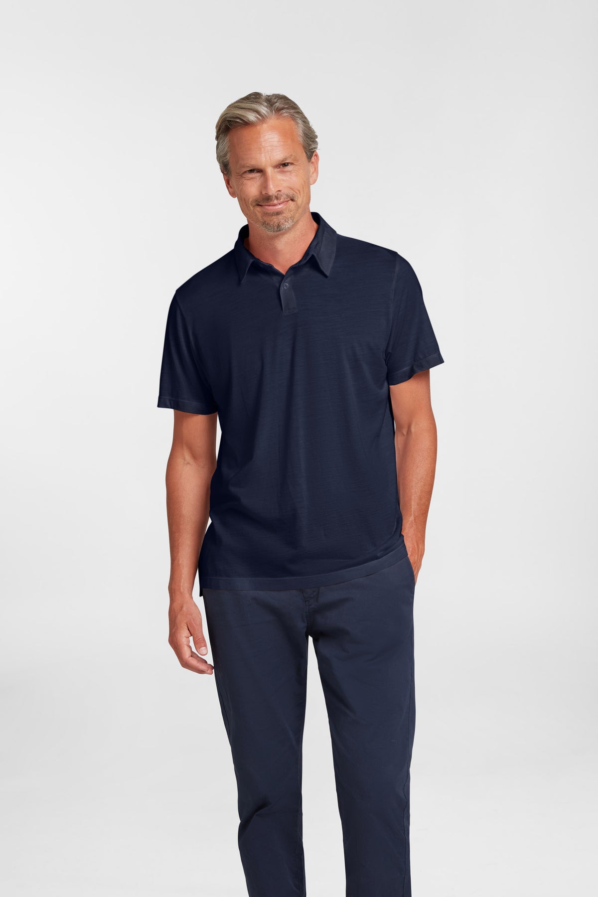 Men's Halo Short Sleeve Polo - Navy Blue