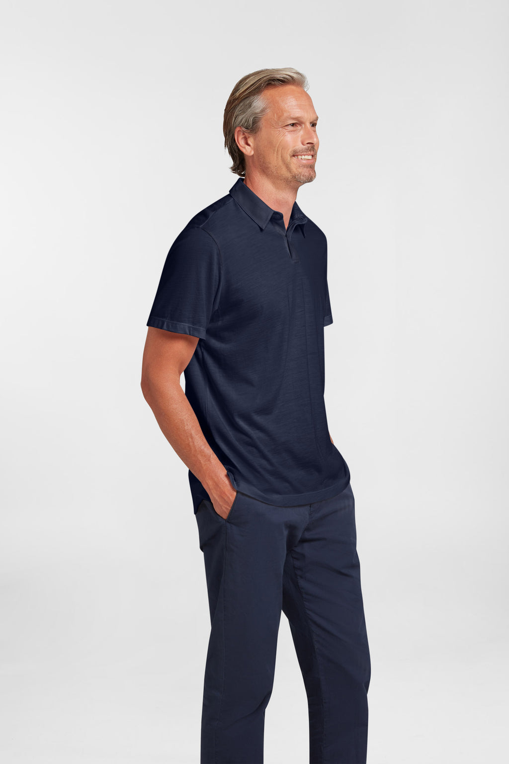 Men's Halo Short Sleeve Polo - Navy Blue