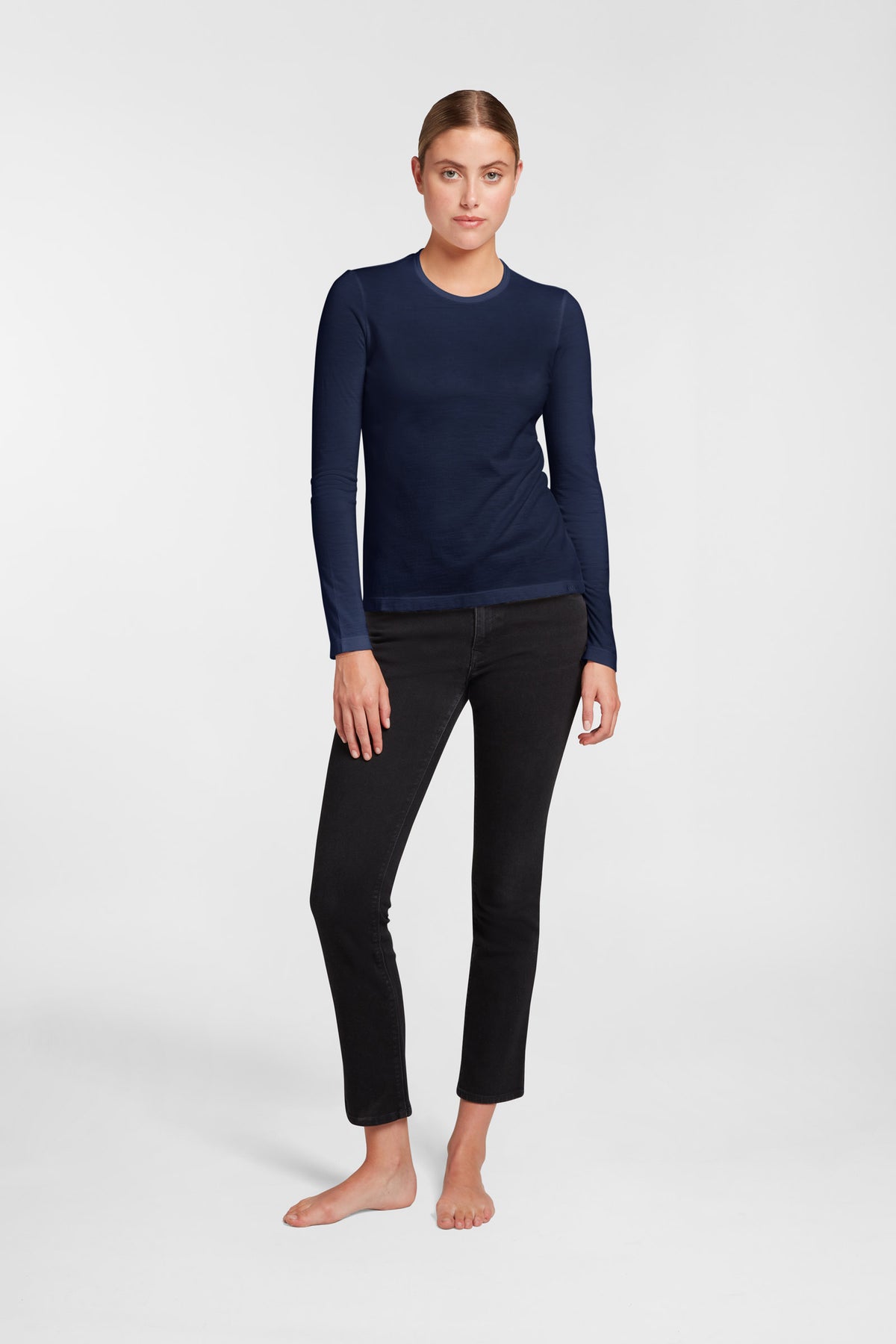 Women's Halo Long Sleeve Crew - Navy Blue