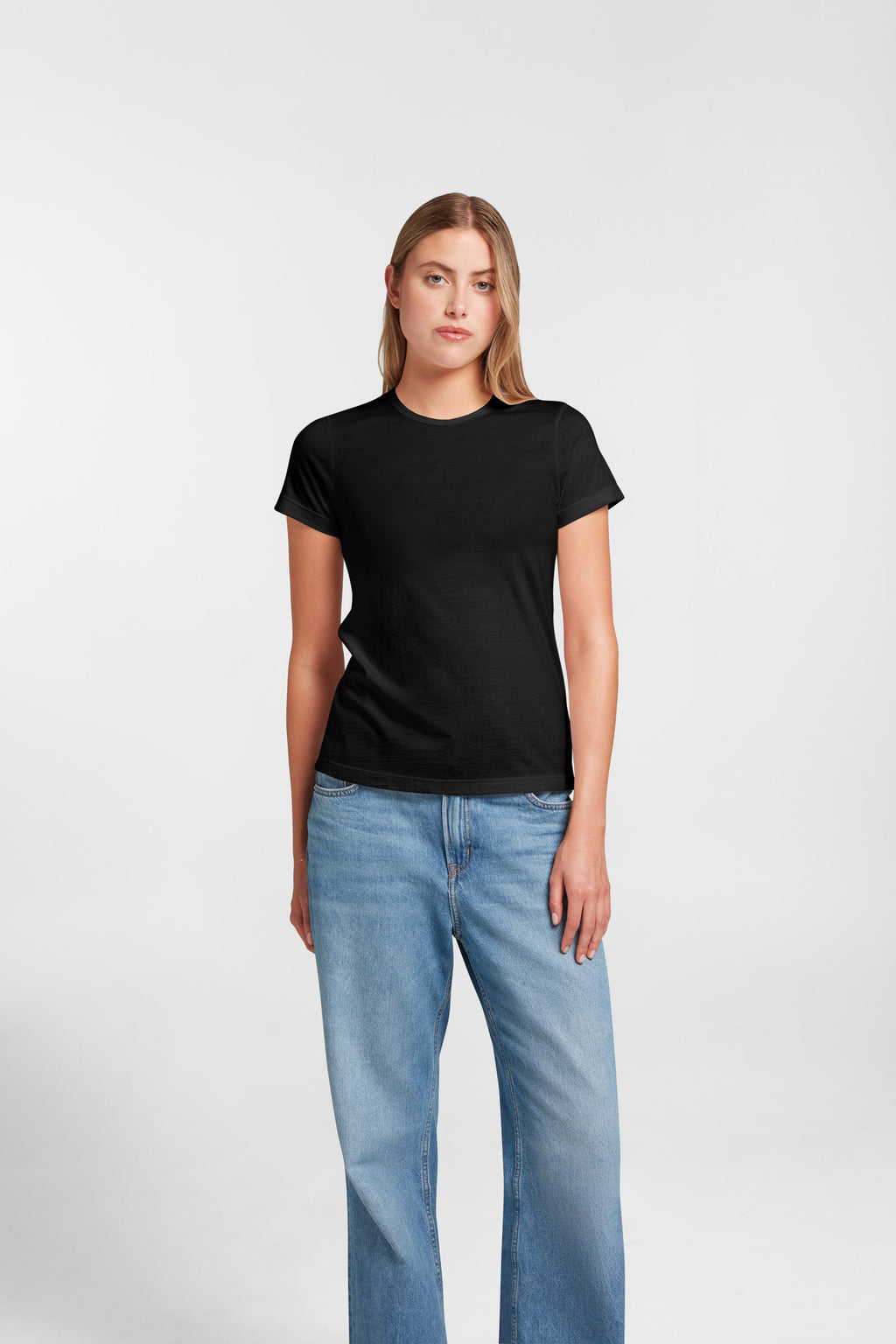 Women's Halo Short Sleeve Crew - Black