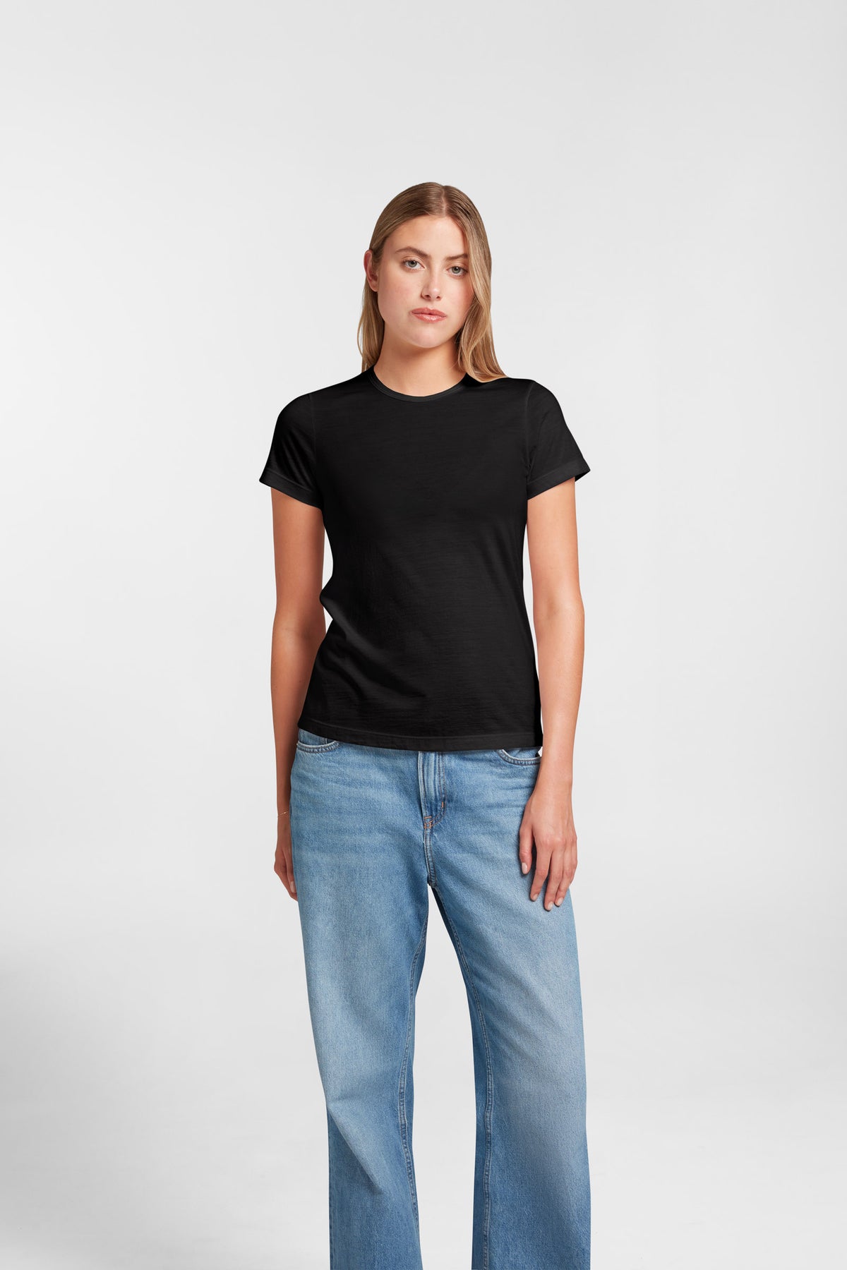 Women's Halo Short Sleeve Crew - Black