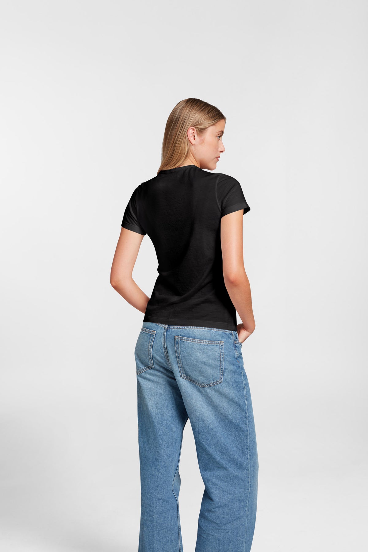Women's Halo Short Sleeve Crew - Black