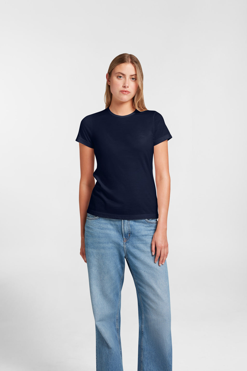 Women's Halo Short Sleeve Crew - Navy Blue