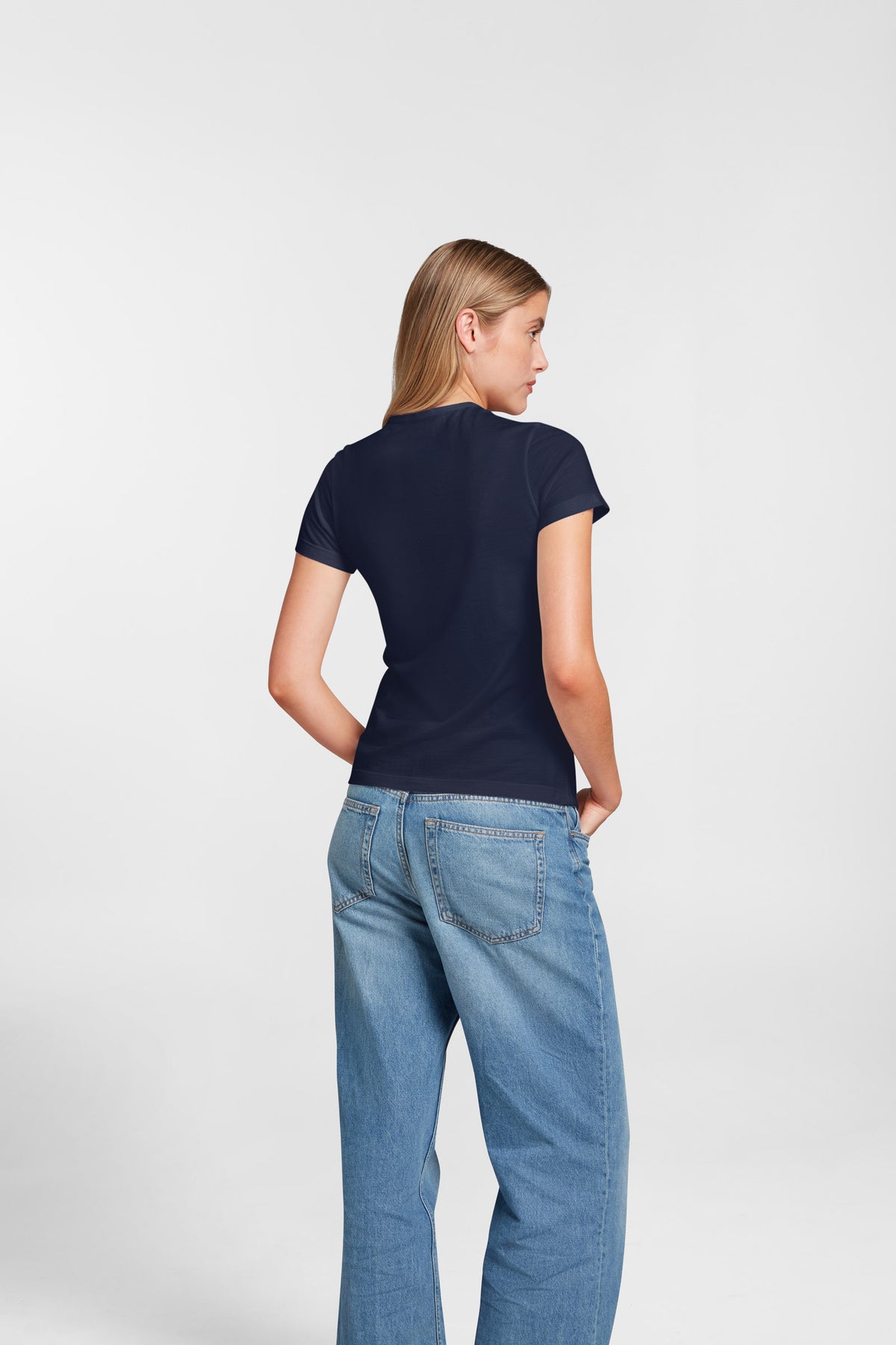 Women's Halo Short Sleeve Crew - Navy Blue