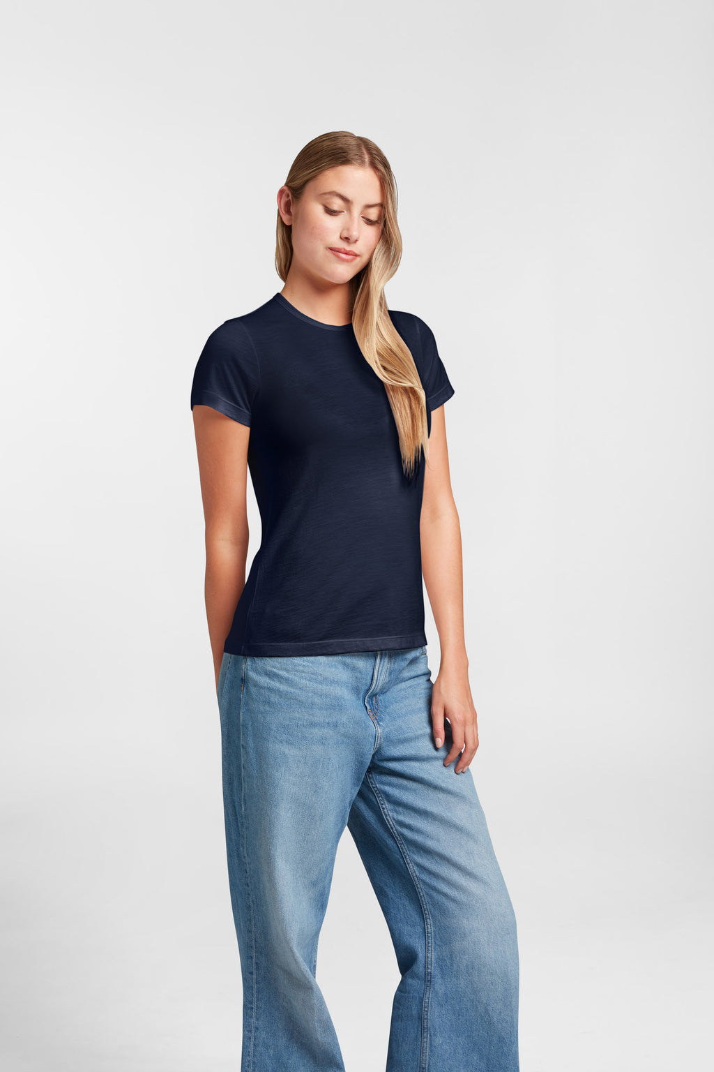 Women's Halo Short Sleeve Crew - Navy Blue
